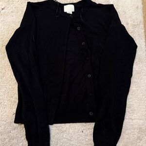 H&M Classic Black Button-Up Cardigan